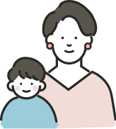 親子のイラスト①