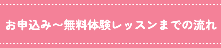 お申込み～無料体験レッスンまでの流れ
