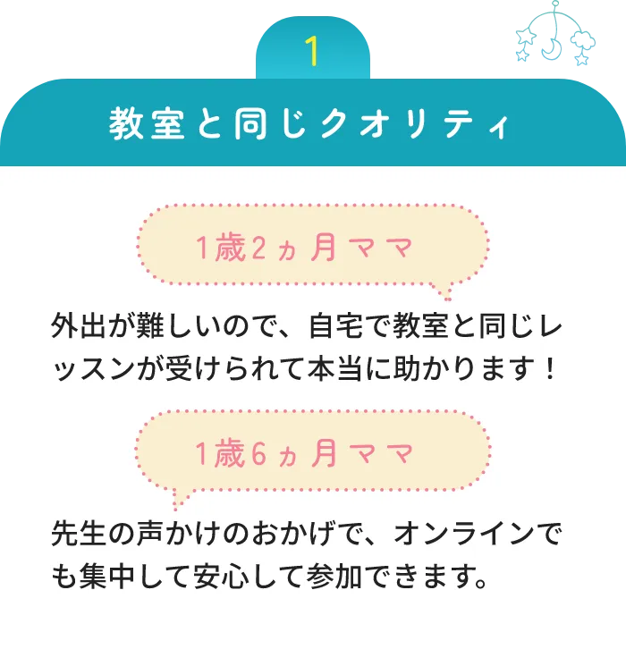 教室と同じクオリティ