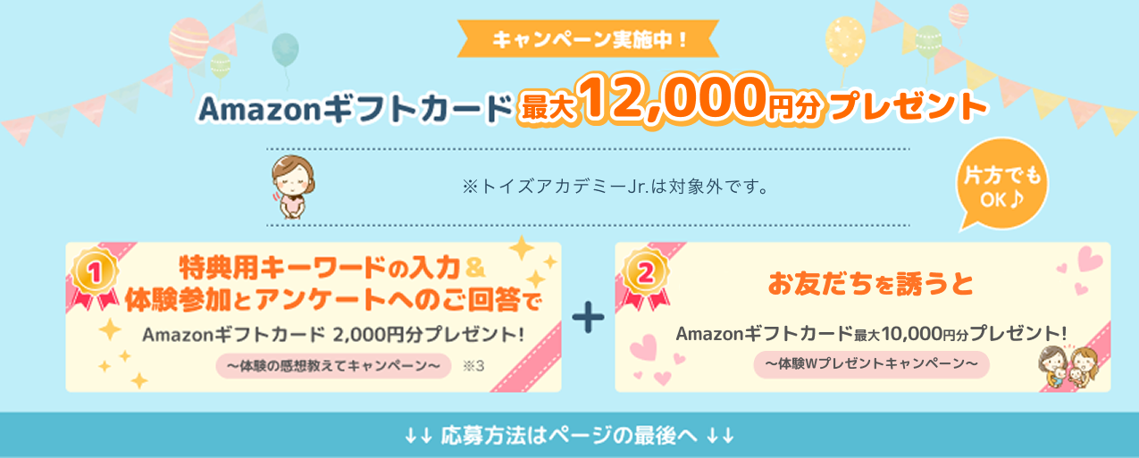Amazonギフト券最大12,000円分プレゼント!