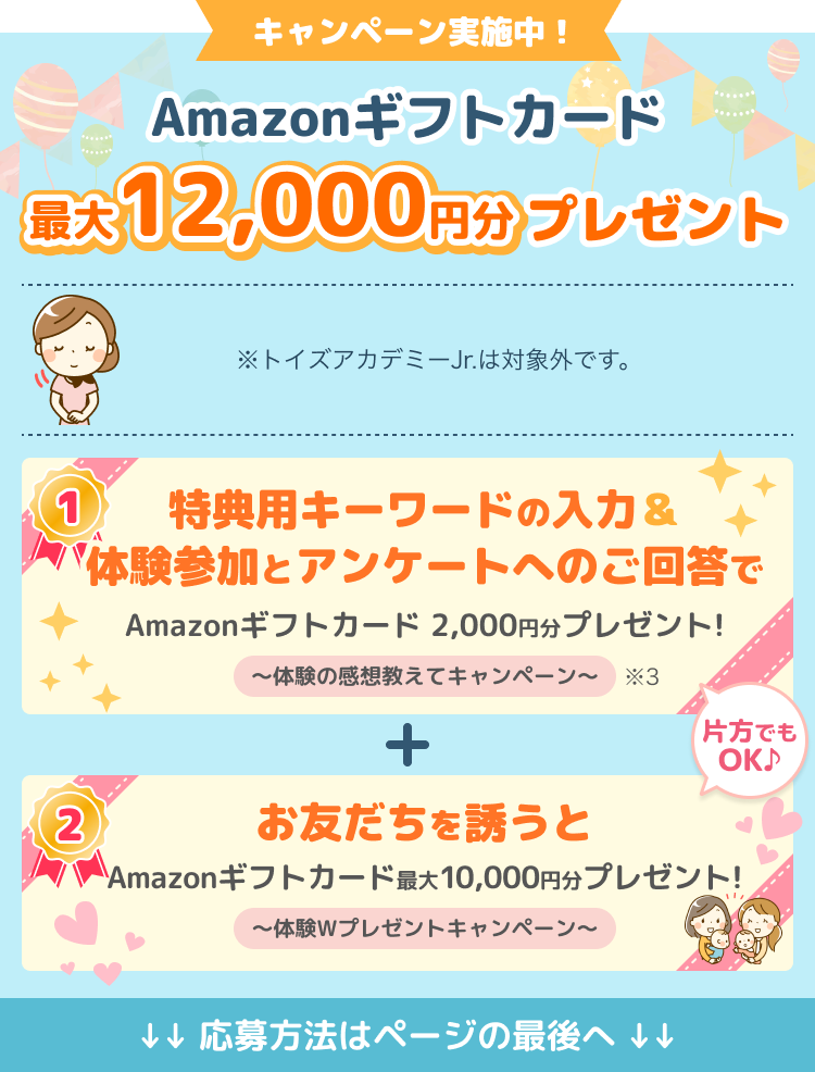 Amazonギフト券最大12,000円分プレゼント!
