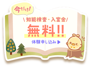 今だけ! 知能検査・入室金 無料!! 体験申し込み